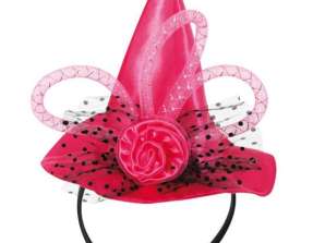 Galvas lentes raganu cepure rozā pieaugušais