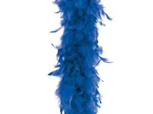 Feather boa royal blue 1 80 m Adult