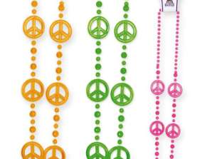 Peace necklace assorted colors 85 cm Adult