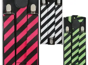 Suspenders striped assorted colors Adult