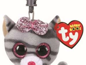 Ty 35243 Kiki Grey Cat Keychain Beanie Boo 8 5 cm