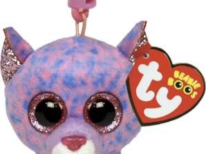 Ty 35244 Cassidy Lavender Cat Keychain Beanie Boo 8 5 cm