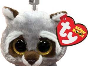 Ty 35252 Oakie Raccoon Keychain Beanie Boo 8 5 cm