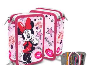Minnie Mouse pencil case with 3 compartments