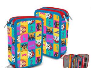 Paw Patrol pencil case with 3 compartments