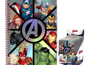 Caderno Marvel Avengers A5 em exibição