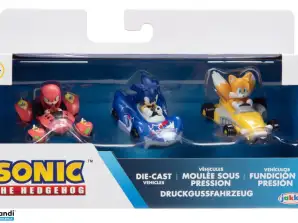 Sonic The Hedgehog   Druckgussfahrzeug 3 er Pack   Sammelfigur