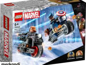 LEGO® 76260 Marvel Juodosios našlės ir Kapitono Amerikos motociklai: 130 vnt.