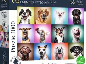 Smieklīgas suņu sejas UFT puzle 1000 gab