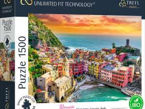 Romantični sončni zahod: Vernazza Liguria Italija UFT sestavljanka 1500 kosov