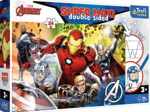 Marvel The Avengers Primo Super Maxi Puzzle 24 pieces and coloring page