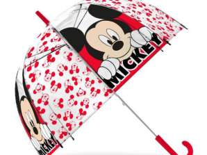 Mickey Mouse paraply gennemsigtig 46 cm