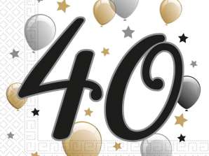 Milestone 40 Jahre / Years 20 Napkins 33 x 33 cm
