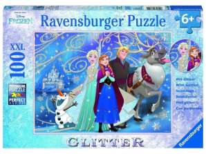 Frozen / Frozen XXL 100 pièces puzzle « Glittering Snow » avec paillettes