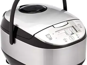 Versatile 10-Cup Rice Cooker for Variety of Grains, Silver - Perfect for Large Meals, Ships from Hong Kong