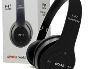 Casti audio Wireless Bluetooth pliabile, Super BASS, radio FM, suport card SD, microfon incorporat