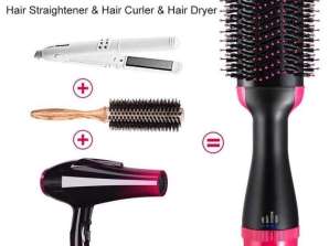 Styssi 3in1 fixed electric brush for drying and volume, 3 heat stages, power 1000w
