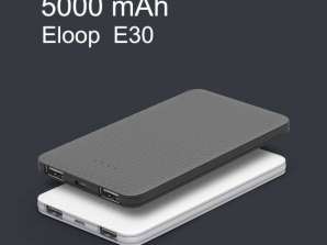 Power Bank 5000 mAh ELOOP E30 μαύρη μπαταρία Li-polymer