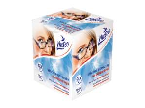 Lingettes humides nettoyantes pour lunettes Linteo (50 pièces)