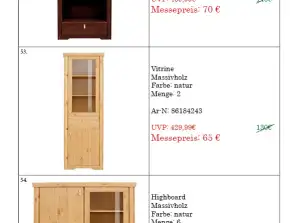 Body: furniture, shelves, chests of drawers, wardrobes, showcases