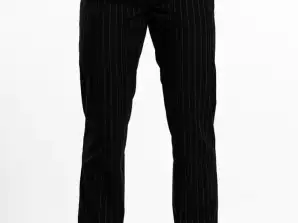 MEN'S PANTS LONG STRAIGHT COOK BLACK STRAPS 46 - 62