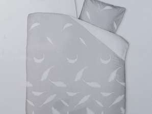 Sivi pokrivači od 2 pakiranja s otiskom perja - 140x220cm