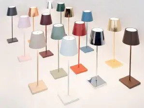 Table LED Lamp - Chargeable, touch control, dimmable, cordless and various colors available.
