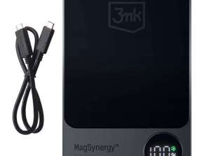 Powerbank 3mk MagSynergy 10000mAh MagSafe QI USB C Lightning LED Czar