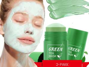 Mask with green tea for acnelis, aging, oily and dry skin