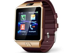 AlphaOne DZ Ungarischsprachige Smartwatch mit goldbraunem Armband Du magst es auch nicht