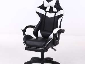 RACING PRO X Cadeira gaming com apoio para os pés branco, preto NÃO ATIVE APENAS RO
