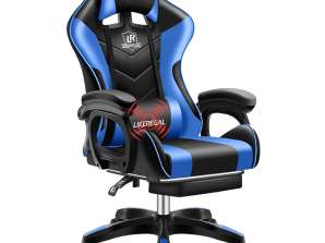 Likeregal 920 massage gaming chair with footrest blue