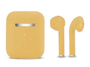 Inpods 12 Macaron Yellow soft touch control met matte afwerking