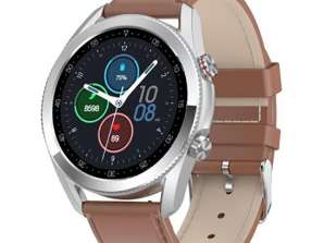 AMP Silver Smartwatch avec bracelet marron