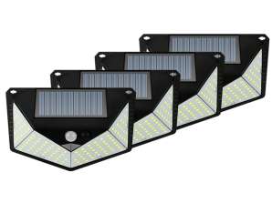 4x110 LED Solarbetriebene Bewegungssensorleuchte