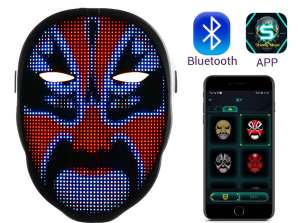 Podsvícená LED obličejová maska s aplikací Bluetooth