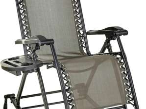 Outsunny folding garden rocking chair gray color