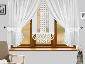 READY-MADE CURTAIN SET WITH OPENWORK PANEL 400x150 L170