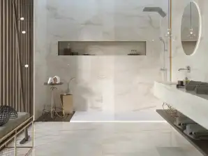 Porslinsplattor 60*120 med marmor, beige, blank eller matt effekt