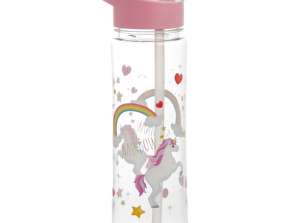 Arcobaleno Unicorno Bottiglia d'acqua infrangibile 550ml