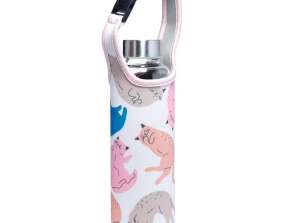 Cat's Life Glass vannflaske med etui