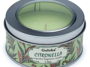 Goloka Citronella ароматизирана восъчна свещ калай