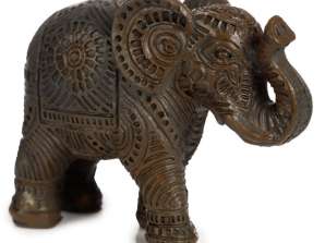 Tamni efekt brušenog drva mala figurica tajlandskog slona