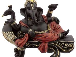 Ganeshova figura na paunovoj klupi