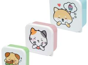 Adoramals Pets Animals Lunch Boxes Lunch Boxes Set of 3 S/M/L