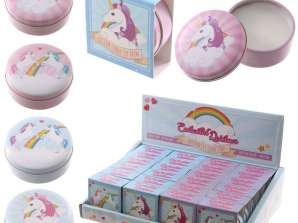 Unicorn lip balm tin per piece