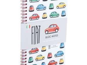 Fiat 500 Retro A5 lined notebook with spiral binding