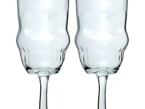 Skull shaped wine glasses set of 2