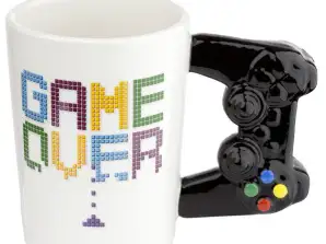 GAME OVER spil controller formet håndtag krus