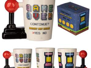 Game Over Joystick Arcade Shaped Handle Mug